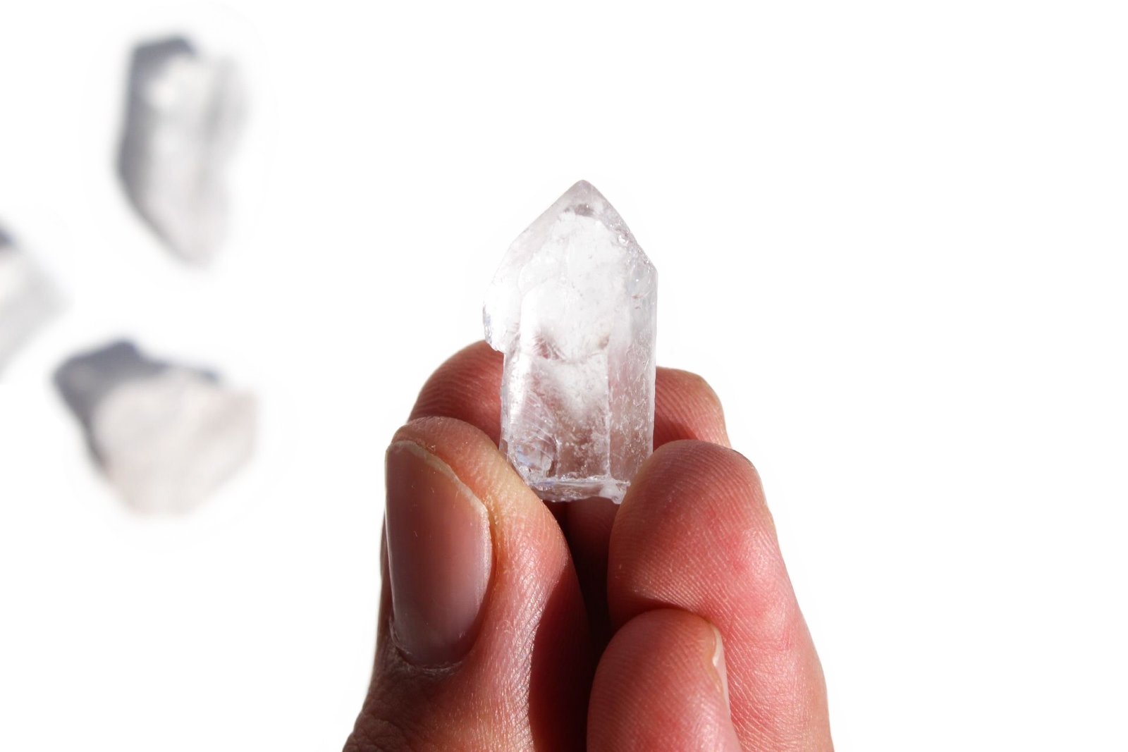 ponta de quartzo transparente