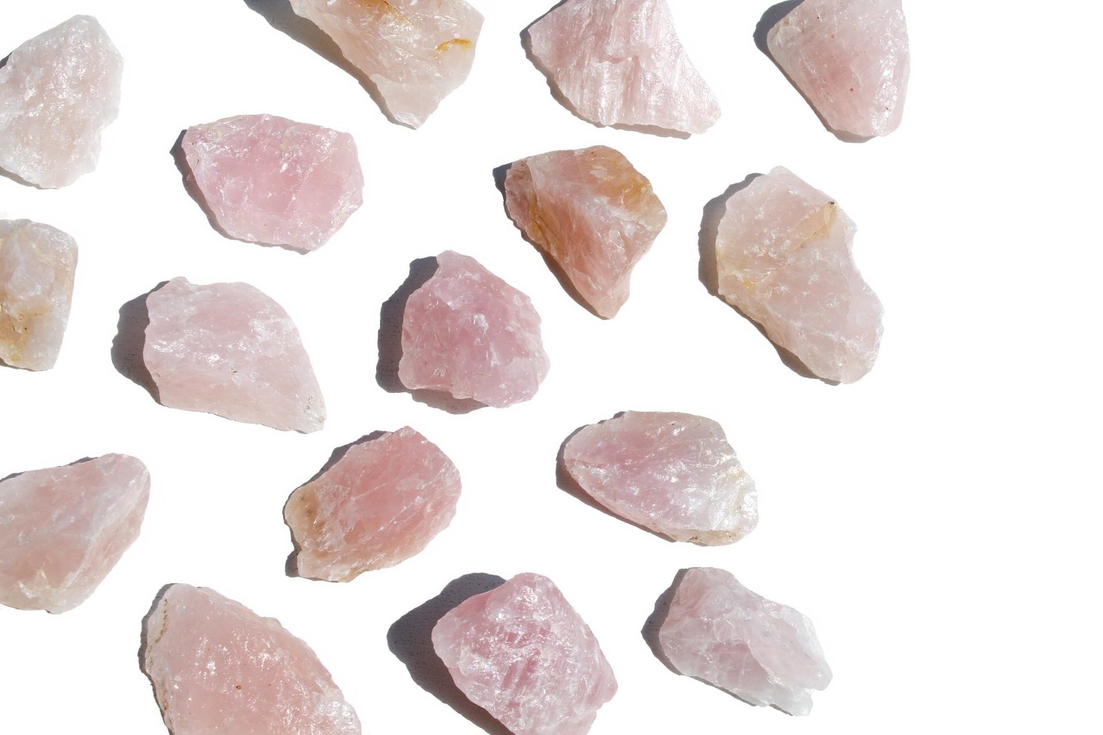 quartzo rosa em bruto