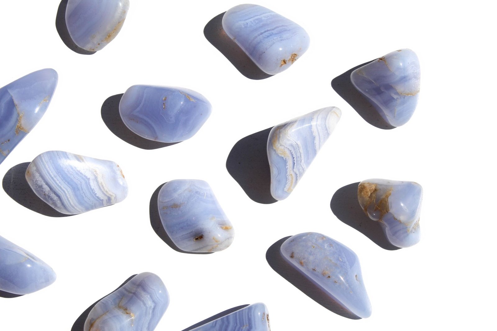 ágata azul rendilhada rolada