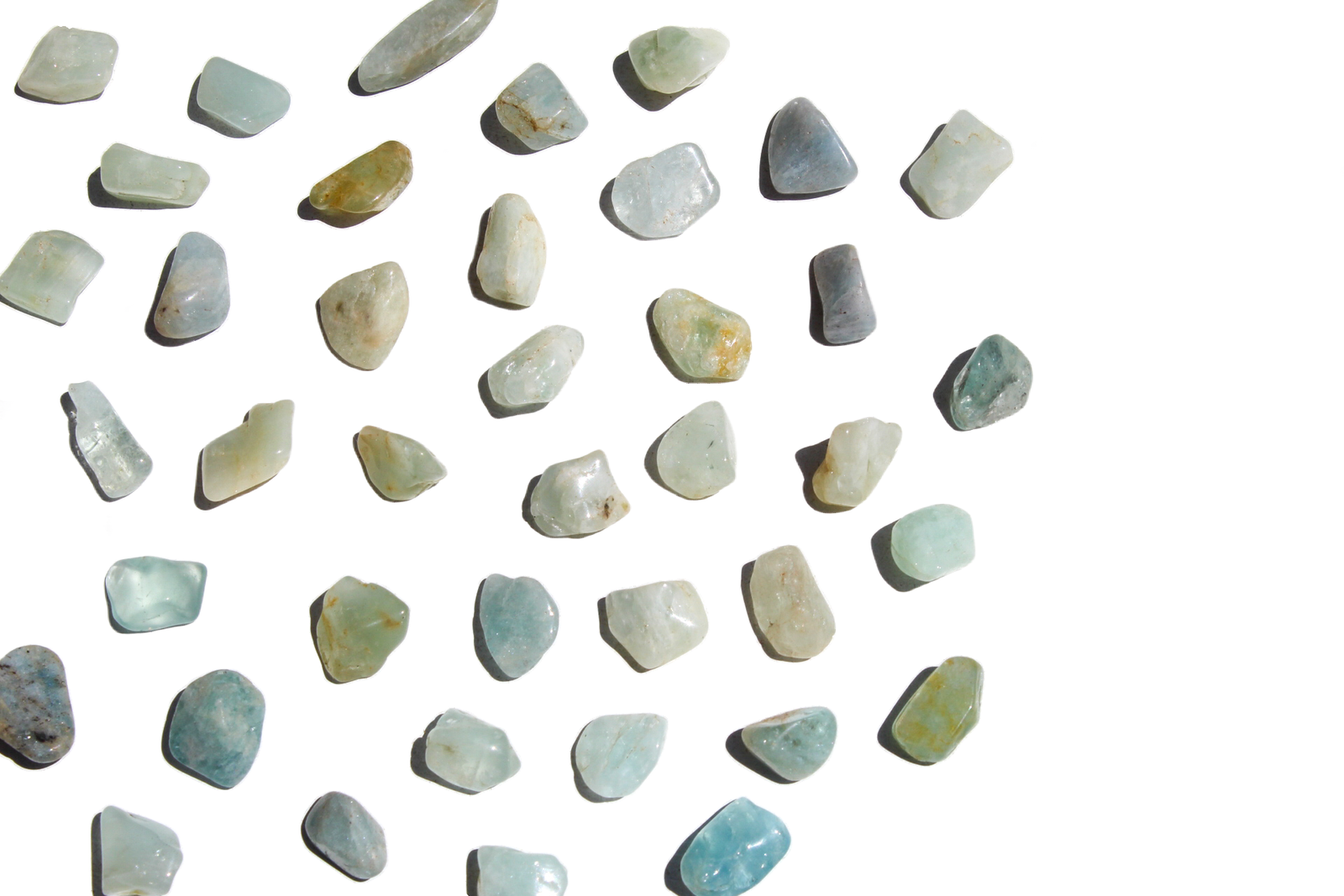 água-marinha rolada-mini