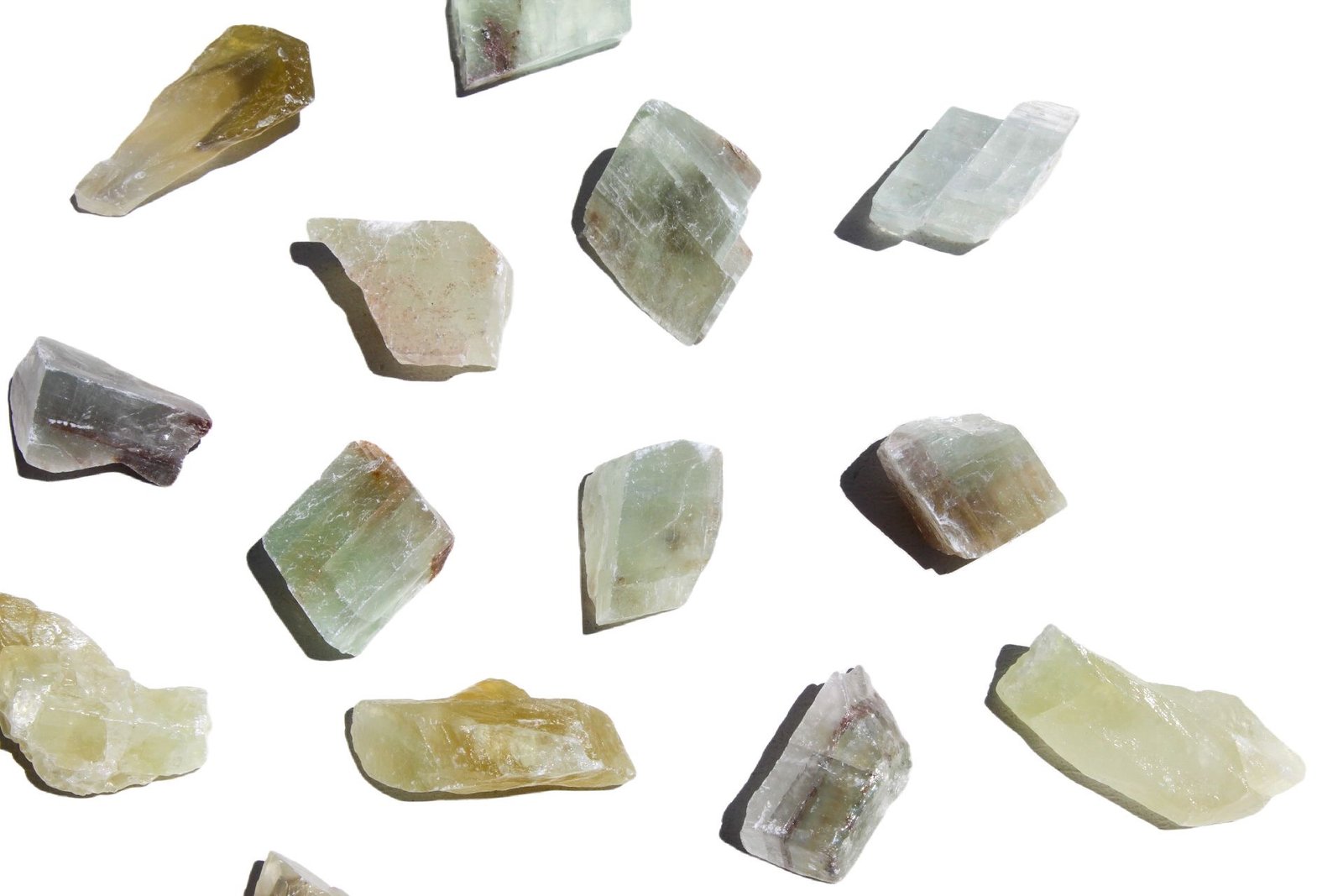 calcite verde em bruto