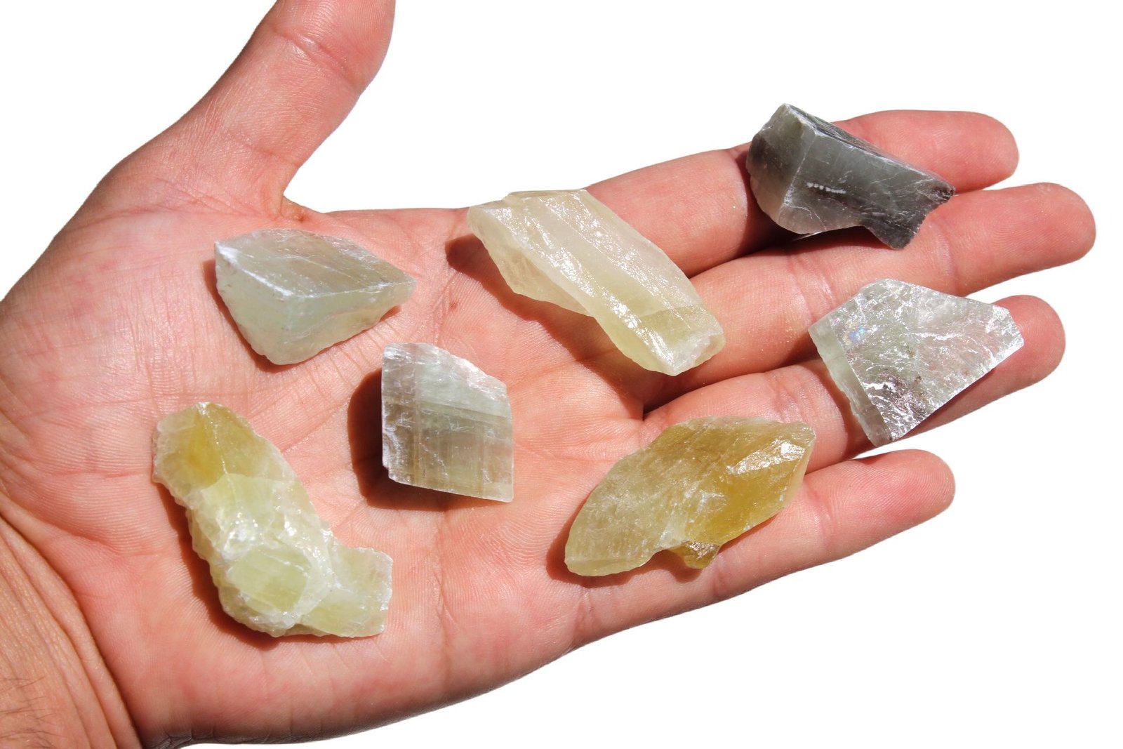 calcite verde em bruto