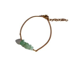 Pulseira Theia Aventurina Verde (Dourado/Prateado)