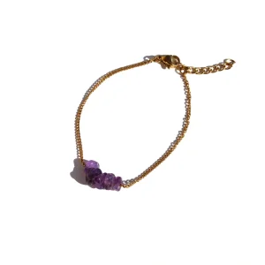 Pulseira Theia Ametista (Dourado/Prateado)