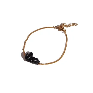 Pulseira Theia Turmalina Negra (Dourado/Prateado)