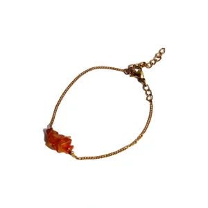 Pulseira Theia Cornalina (Dourado/Prateado)