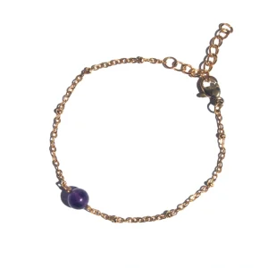 Pulseira Aedos Ametista (Dourado/Prateado)