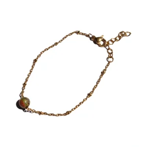 Pulseira Aedos Unakite (Dourado/Prateado)