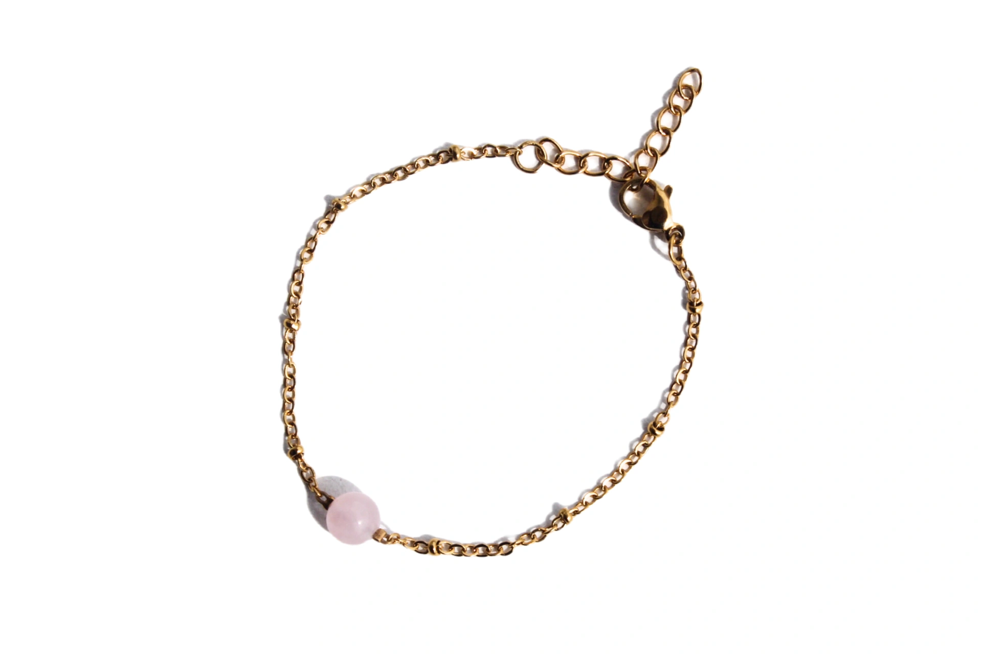 pulseira aedos quartzo rosa dourado 1