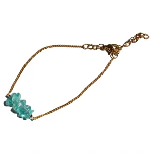 Pulseira Theia Apatite Azul (Dourado/Prateado)
