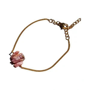 Pulseira Theia Rodocrosite (Dourado/Prateado)