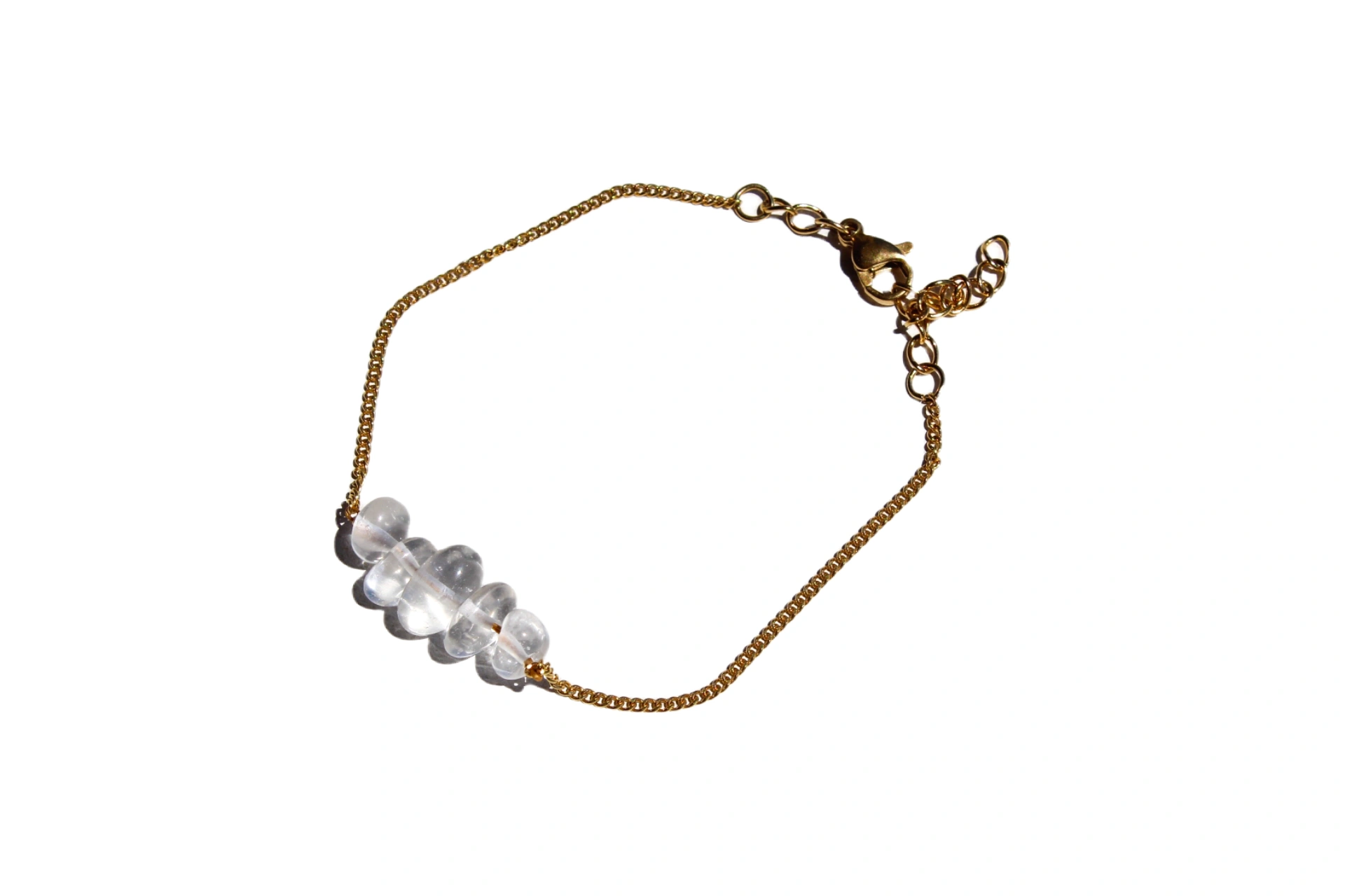 pulseira theia dourada quartzo transparente 1 1