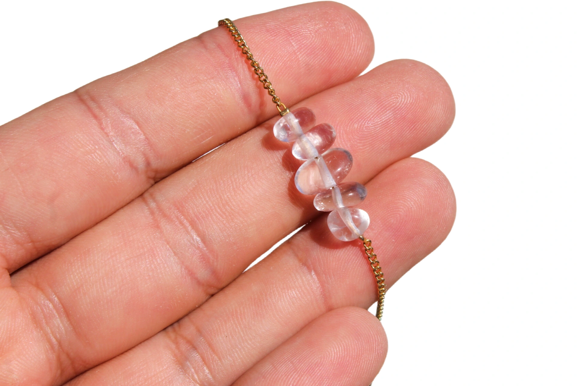 pulseira theia dourada quartzo transparente 2 1