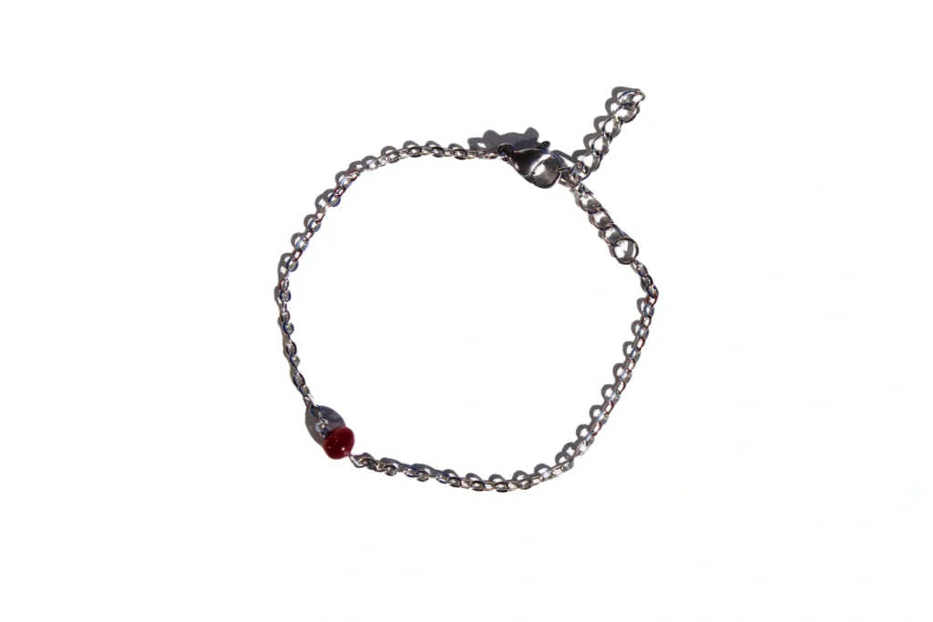 pulseira birthstone julho rubi prateada 1