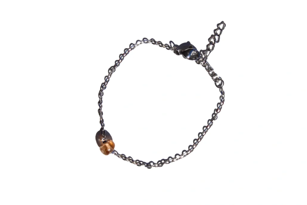 pulseira birthstone novembro topazio imperial prateado 1