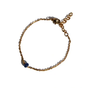 Pulseira Birthstone Setembro - Safira (Dourado/Prateado)