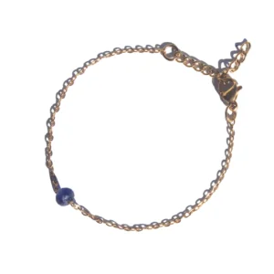 pulseira birthstone safira, pedra de nascimento do mês de setembro