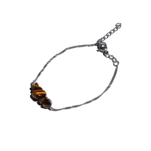 Pulseira Theia Olho de Tigre (Dourado/Prateado)