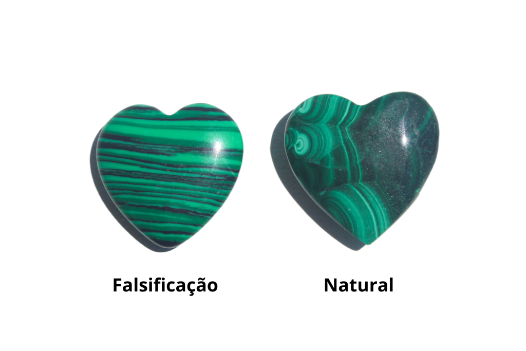 Malaquite falsa vs natural