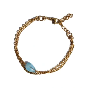 Pulseira Circe Água-marinha (Dourado/Prateado)