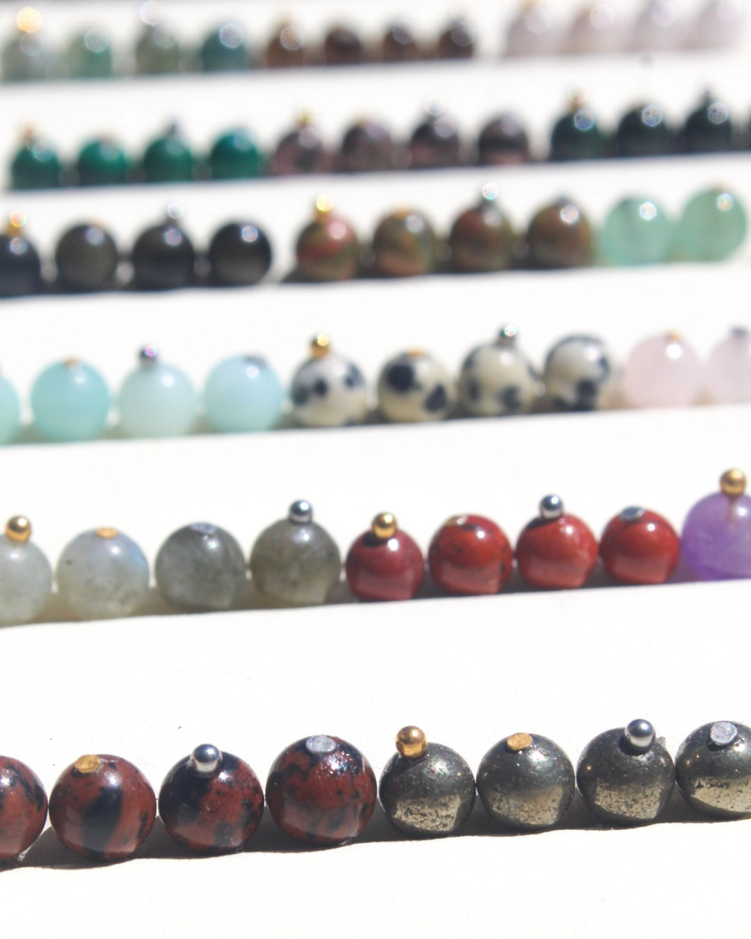 pingentes bola mohs cristais