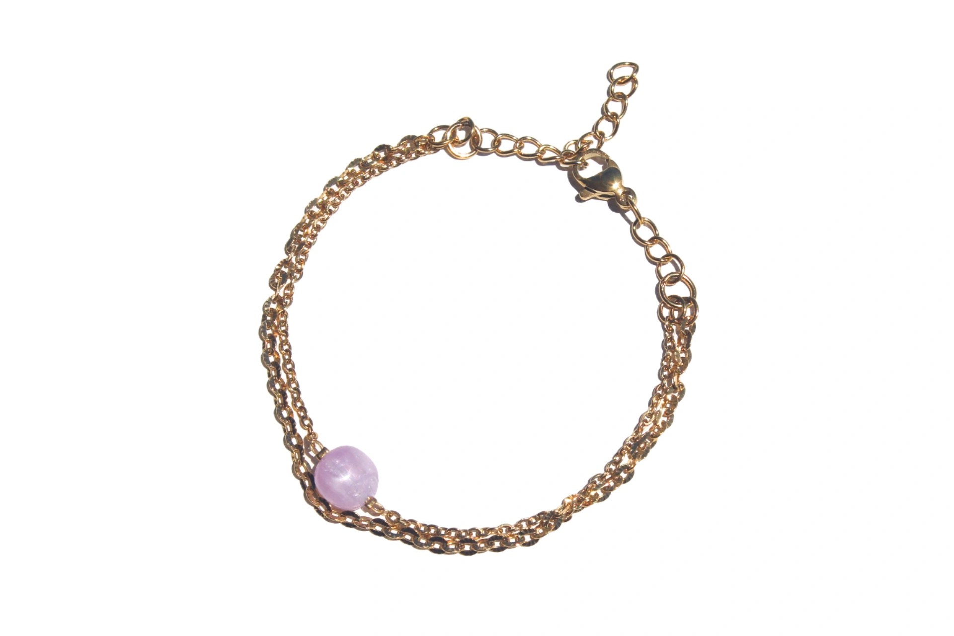 pulseira circe kunzite dourado 1