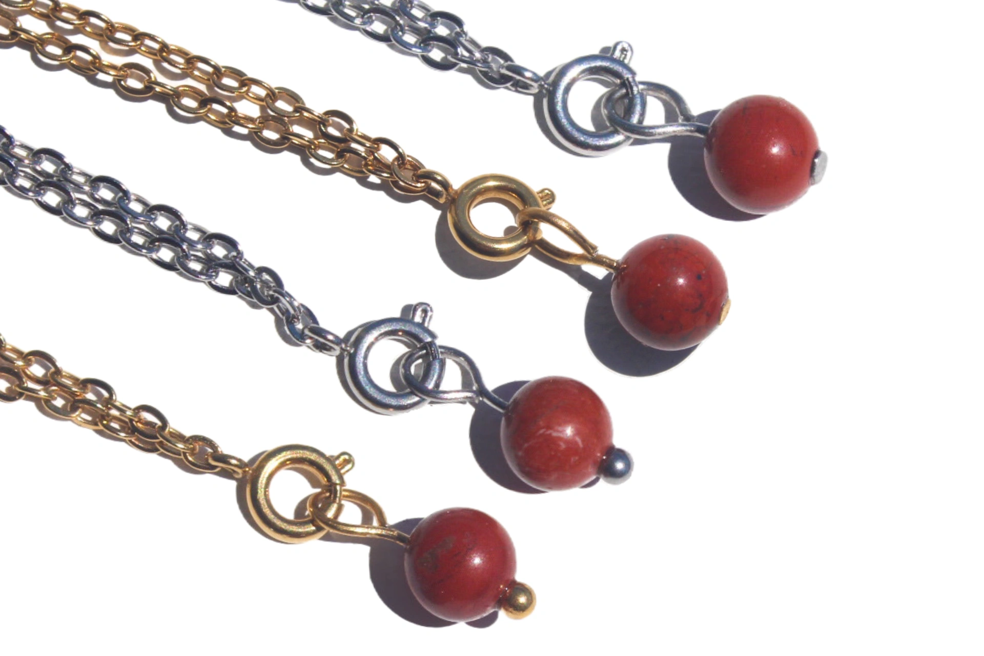 pingente jaspe vermelho bola