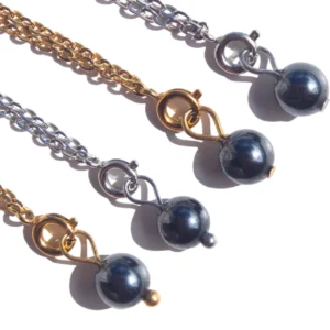 Pingente de Hematite Bola (Dourado/Prateado)