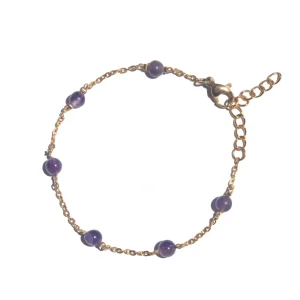 Pulseira calliope ametista natural, feita à mão em aço inoxidável. cristal para intuição e desenvolvimento espiritual